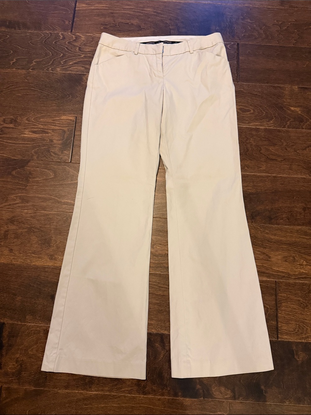 Express Women's Cream Wide-Leg Pants